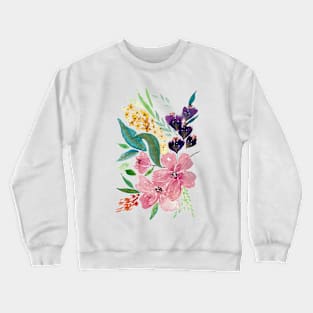 Multimedia watercolor floral Crewneck Sweatshirt